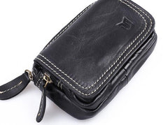 Leather Belt Pouch Mens Small Waist Cases Waist Bag for Men