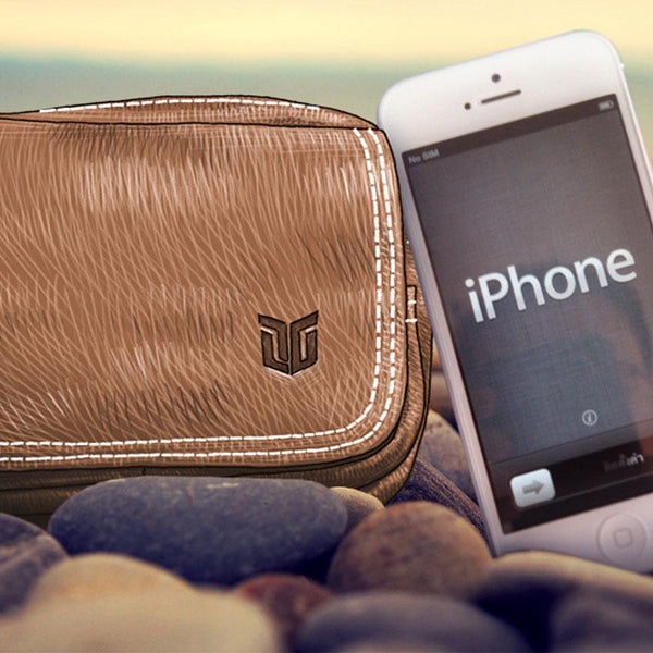 Leather Belt Pouch Mens Small Waist Cases Waist Bag for Men YGU00691052