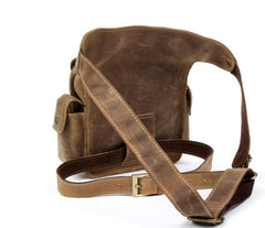Cool Leather Belt Pouch Mens Waist Bag Camel Drop Leg Tools Bag BUMBAG for Men