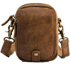 Leather Belt Pouch Phone Cases Mens Waist Bag Shoulder Bag for Men