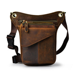 Leather Belt Pouch for Men Leg Drop Bags waist BAGs Shoulder Bag For Men