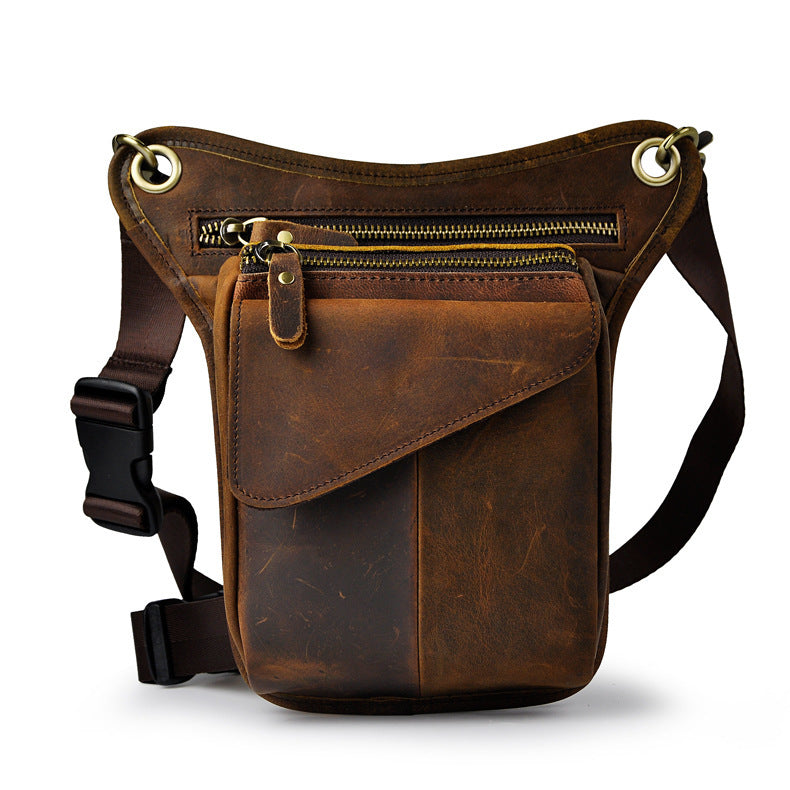 Leather Belt Pouches for Men Leg Drop Bag waist BAG Shoulder Bag For Men