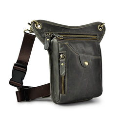 Leather Belt Pouch for Men Leg Drop Bags waist BAGs Shoulder Bag For Men