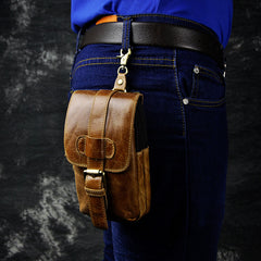 Vintage Leather Cigarette Cases Belt Pouch for Men Waist Bag BELT BAG For Men