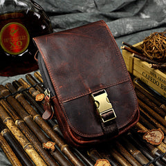 Vintage Leather Cigarette Case Belt Pouch for Men Waist Bags BELT BAG For Men