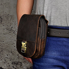 Vintage Leather Cigarette Case Belt Pouch for Men Waist Bags BELT BAG For Men