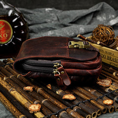 Vintage Leather Cigarette Case Belt Pouch for Men Waist Bags BELT BAG For Men