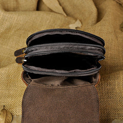 Vintage Leather Cigarette Case Belt Pouch for Men Waist Bags BELT BAG For Men