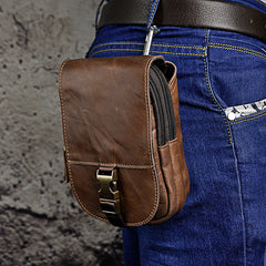 Vintage Leather Cigarette Case Belt Pouch for Men Waist Bags BELT BAG For Men