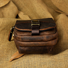 Vintage Leather Cigarette Case Belt Pouch for Men Waist Bags BELT BAG For Men