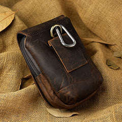 Vintage Leather Cigarette Case Belt Pouch for Men Waist Bags BELT BAG For Men