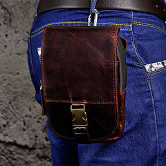 Vintage Leather Cigarette Case Belt Pouch for Men Waist Bags BELT BAG For Men