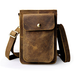 Leather Belt Pouch for Men Waist Bag Cell Phone Holster BELT BAG Shoulder Bag For Men