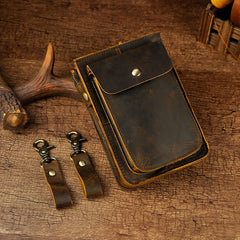 Leather Belt Pouch for Men Waist Bag Cell Phone Holster BELT BAG Shoulder Bag For Men