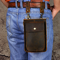 Leather Belt Pouch for Men Waist Bag Cell Phone Holster BELT BAG Shoulder Bag For Men