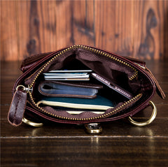 Mens Leather Belt Pouch Shoulder Bag Waist Bag BELT BAG For Men