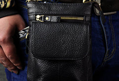 Small Leather Mens Belt Pouch Waist Bag Shoulder Bag BELT BAG For Men