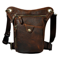 Leather Mens Belt Pouch Phone Waist Bag BELT BAG Shoulder Bag For Men