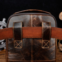 Small Mens Leather Belt Pouch Waist Bag BELT BAG Shoulder Bag For Men