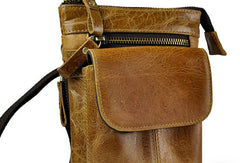 Small Leather Mens Belt Pouch Waist Bag Shoulder Bag BELT BAG For Men