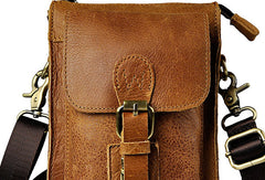 Mens Small Leather Belt Pouch Waist Bag BELT BAG Shoulder Bag For Men