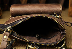 Small Leather Mens Belt Pouch Waist Bag Shoulder Bag BELT BAG For Men