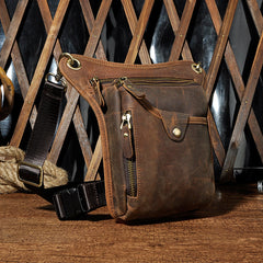 Leather Mens Belt Pouch Phone Waist Bag BELT BAG Shoulder Bag For Men