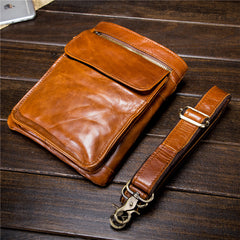 Mens Leather Belt Pouch Shoulder Bag Waist Bag BELT BAG For Men