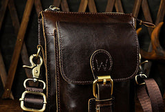 Mens Small Leather Belt Pouch Waist Bag BELT BAG Shoulder Bag For Men