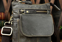 Small Leather Mens Belt Pouch Waist Bag Shoulder Bag BELT BAG For Men