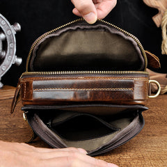 Small Mens Leather Belt Pouch Waist Bag BELT BAG Shoulder Bag For Men