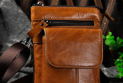 Small Leather Mens Belt Pouch Waist Bag Shoulder Bag BELT BAG For Men