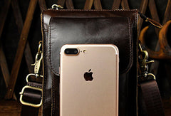 Mens Small Leather Belt Pouch Waist Bag BELT BAG Shoulder Bag For Men