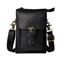 Mens Small Leather Belt Pouch Waist Bag BELT BAG Shoulder Bag For Men
