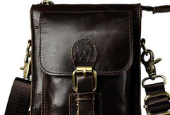 Mens Small Leather Belt Pouch Waist Bag BELT BAG Shoulder Bag For Men