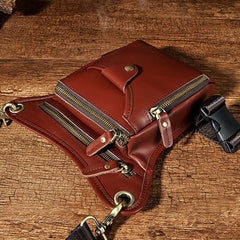 Leather Mens Belt Pouch Phone Waist Bag BELT BAG Shoulder Bag For Men