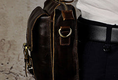 Mens Small Leather Belt Pouch Waist Bag BELT BAG Shoulder Bag For Men