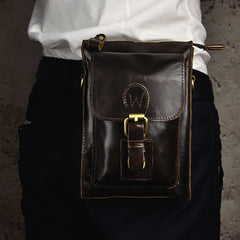 Mens Small Leather Belt Pouch Waist Bag BELT BAG Shoulder Bag For Men