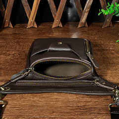 Leather Mens Belt Pouch Phone Waist Bag BELT BAG Shoulder Bag For Men
