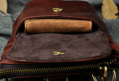 Small Leather Mens Belt Pouch Waist Bag Shoulder Bag BELT BAG For Men