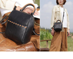White Leather Bucket Bag Handbags Purses - Annie Jewel
