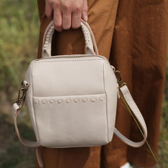 Small Black Bucket Bag With Zipper Cross Body Bucket Bag - Annie Jewel