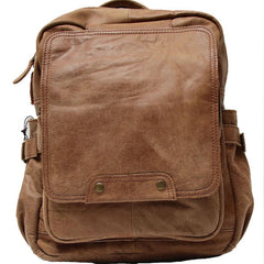 Leather Camel Mens Backpack Cool Travel Backpacks Laptop Backpack for men