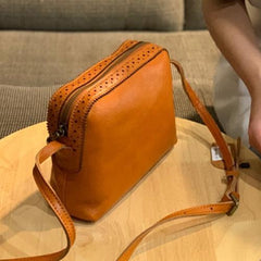 Tan Womens Leather Small Crossbody Purse Green Small Satchel Purse Zip Shoulder Bag for Ladies