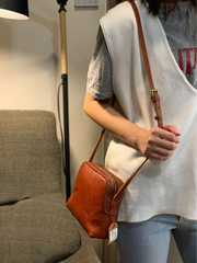 Tan Womens Leather Small Crossbody Purse Green Small Satchel Purse Zip Shoulder Bag for Ladies