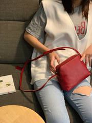 Brown Vintage Womens Leather Shoulder Bag Crossbody Bag Side Bag Purse for Ladies