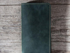 Vintage Leather Long Wallet for men Bifold Vintage Men Long Wallets