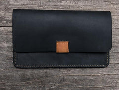 Leather Long Wallets for men Vintage Bifold Men Long Wallet