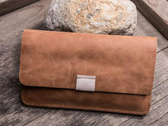 Leather Long Wallets for men Vintage Bifold Men Long Wallet