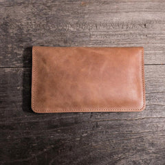 Leather Long Wallets for men Vintage Bifold Men Long Wallet